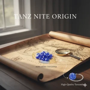 Map showing the northern Tanzania origin of the high-quality tanzanite used in this unique bracelet.