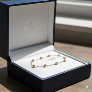 A new diamonds by the yard bracelet presented beautifully in a jewelry gift box.