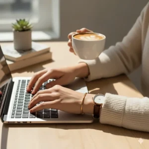 A minimalist cable chain bracelet for women styled for everyday casual wear.