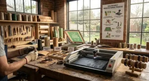 Infographic detailing the eco friendly manufacturing process of sustainable vegan leather bracelets.