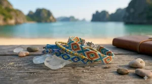 An organized display of various braided and woven patterns for waterproof friendship bracelets in different bright colors.