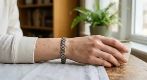 Lightweight pure titanium link bracelet suitable for daily wear and sensitive wrists
