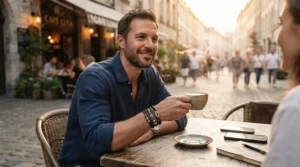 A trendy genuine_leather bracelet for men styled for a modern urban lifestyle.