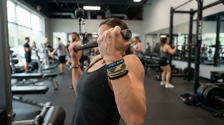 A fitness enthusiast wearing a nylon cord bracelet vs waxed cotton cord bracelet during a weightlifting session.