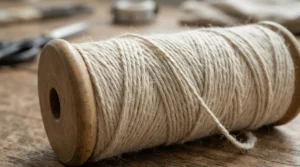 A detailed look at the fine texture of a silk cord bracelet for delicate jewelry material.